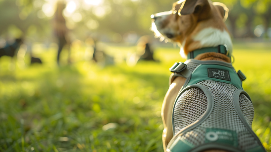 Padded mesh dog harness